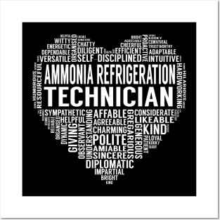 Ammonia Refrigeration Technician Heart Posters and Art